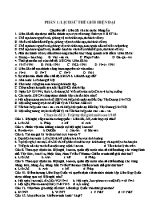 Câu hỏi trắc nghiệm Lịch sử Lớp 9 - Phần 1 Lịch sử thế giới hiện đại